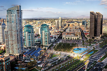 Aerial view of San Diego, California